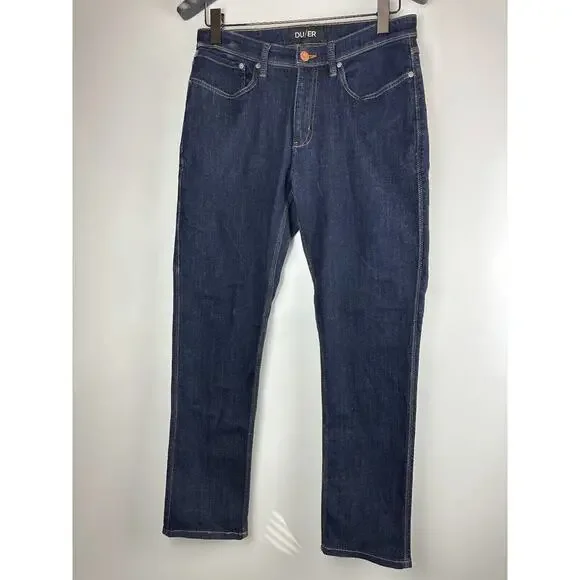 DU/ER L2X Relaxed Taper Jeans Men's Size 32 X 30 Dark Performance Stretch DUER - Picture 2 of 15
